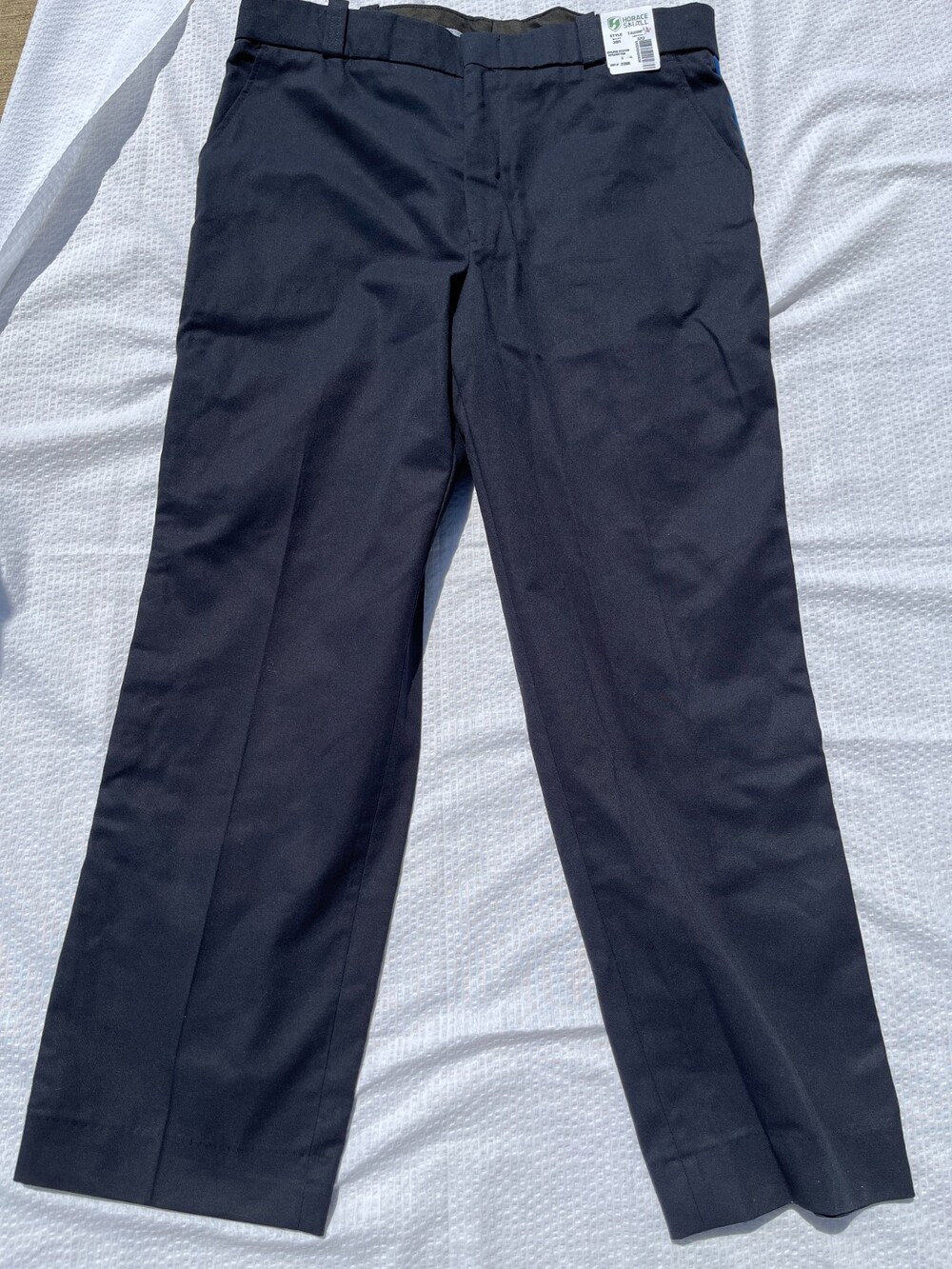 Horace Small striped uniform pants 38X30 Navy NWT